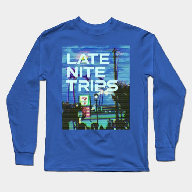 late night trips logo Long Sleeve T-Shirt by lofi_retrowave